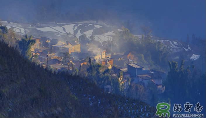 元陽哈尼梯田雪景